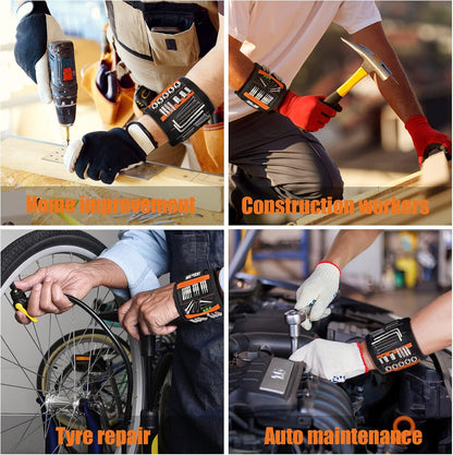 WEARXI Screw Holder Magnetic Bracelet – Time-Saving Tool for Tilers and Auto Repair Pros, Reduces Dropped Fasteners