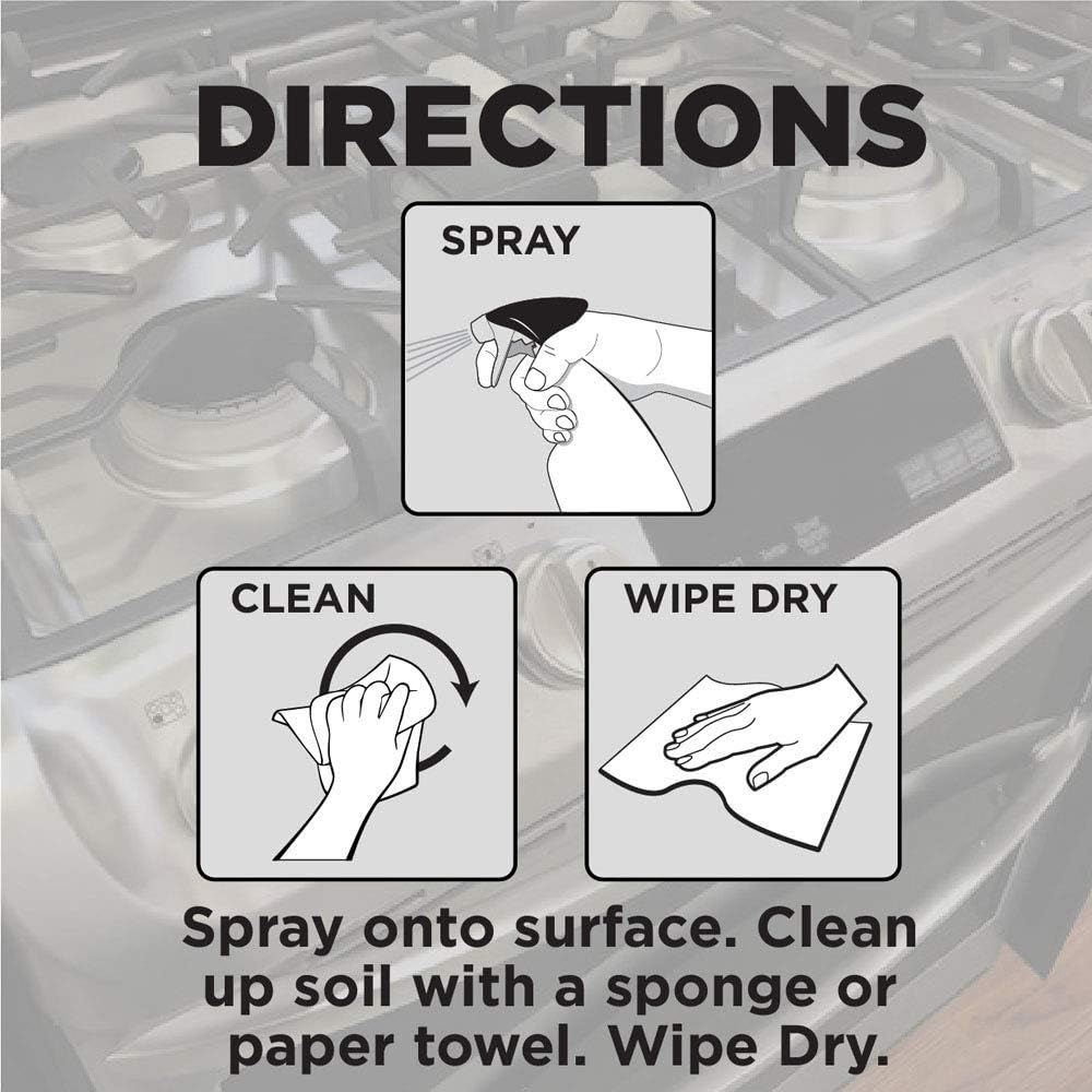Weiman Gas Range Cleaner and Degreaser – Safe Lemon-Scented Stovetop Cleaner for Sensitive Households, Streak-Free Finish