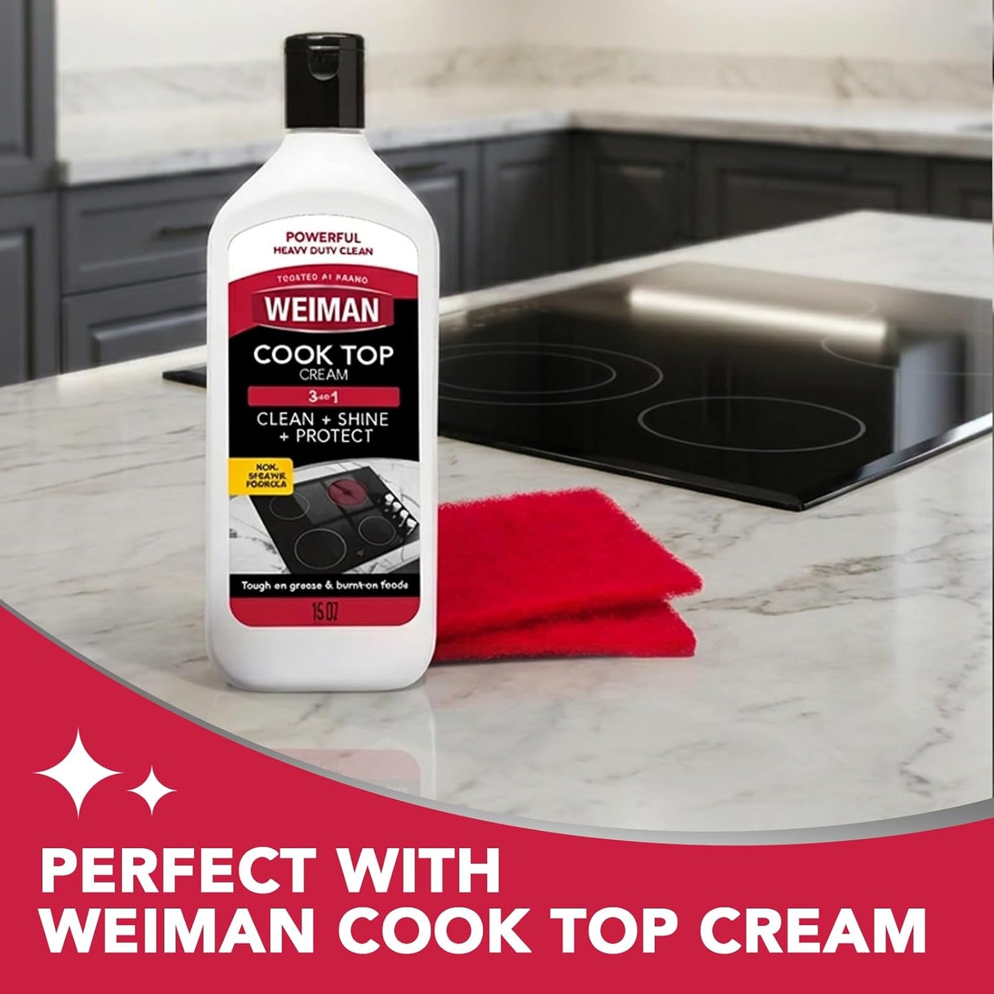 Weiman Glass Cooktop Cleaner – Gentle Care That Protects an Expensive Appliance from Harsh Abrasive Damage