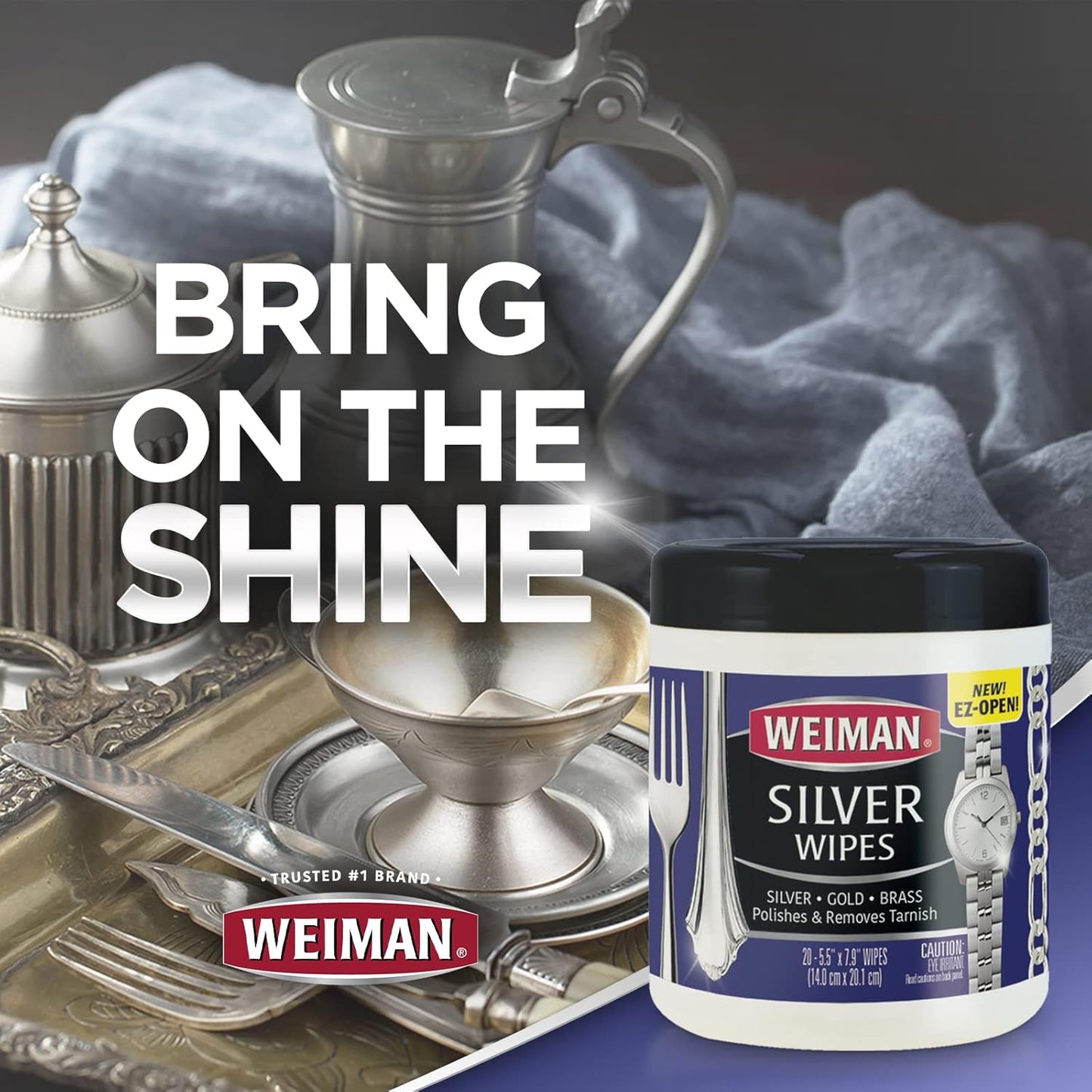 Weiman Jewelry Polish Cleaner – Non-Toxic Polishing Wipes Gentle on Skin and Delicate Stones