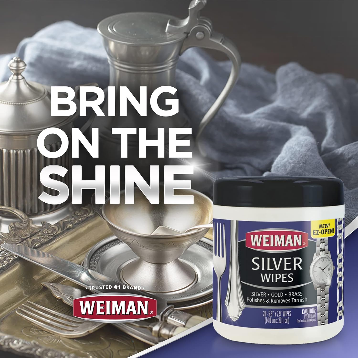 Weiman Jewelry Polish Cleaner – Non-Toxic Polishing Wipes Gentle on Skin and Delicate Stones