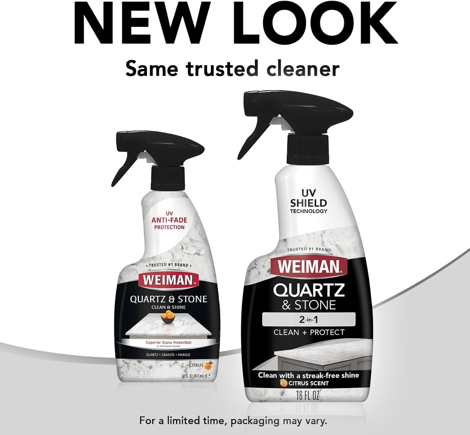 Weiman Quartz Countertop Cleaner and Polish for Modern Kitchen Countertops, Residue-Free Citrus Polish with UV Defense