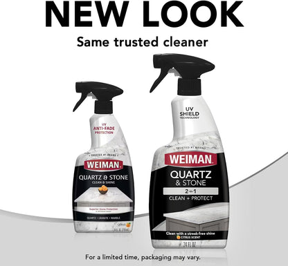 Weiman Quartz Countertop Cleaner & Polish – UV-Protected Finish for Sunlit Countertops and Open-Concept Living