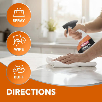 Weiman Stone Care Gift Set with Microfiber Towel – Practical Present for the Home Chef or Newlywed Couple Furnishing a Kitchen