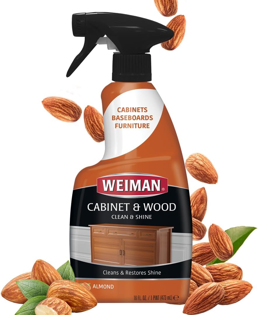 Weiman Wood and Cabinet Cleaner – Gentle Wood Care Ritual for a Restful Home, Light Fragrance and Residue-Free Shine, 16 oz Bundle
