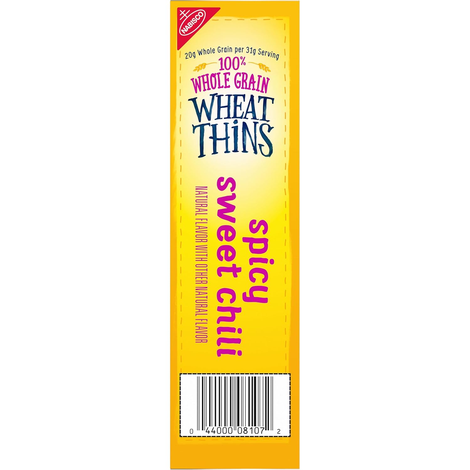 Wheat Thins Spicy Sweet Chili Crackers – No Artificial Flavors Snack Swap for Health-Conscious Home Office Breaks, 8.5 oz