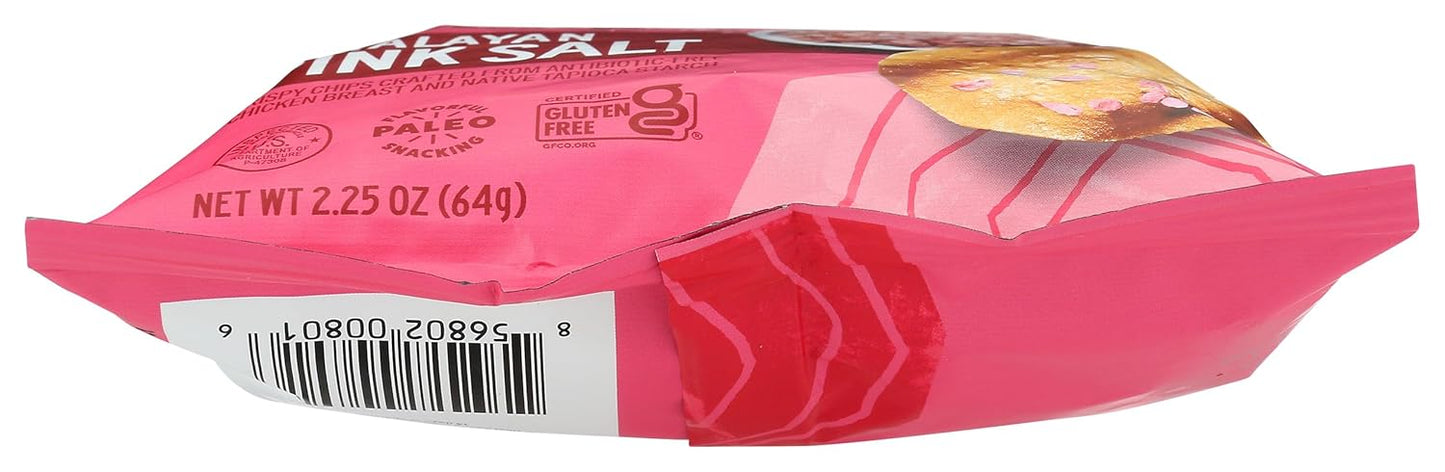 WILDE BRANDS Himalayan Pink Salt Chicken Chips – Durable No-Refrigeration Snack for Car and Backcountry, 2.25 oz Pouch