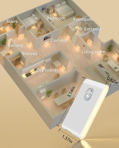 WILLED Rechargeable Stair Lights – Designer Friendly Cordless Lighting for Hallways and Reading Nooks