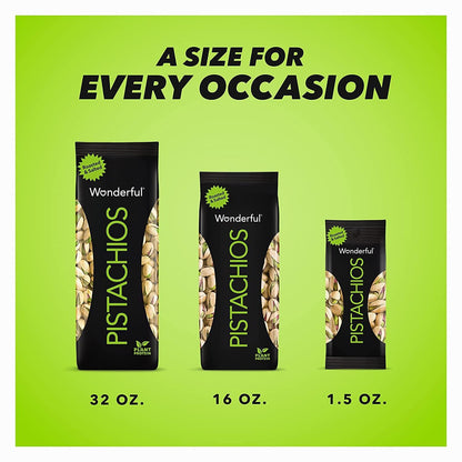 Wonderful Pistachios Pack of 9 Single-Serve Bags – Healthy Gift Basket Addition for Holidays