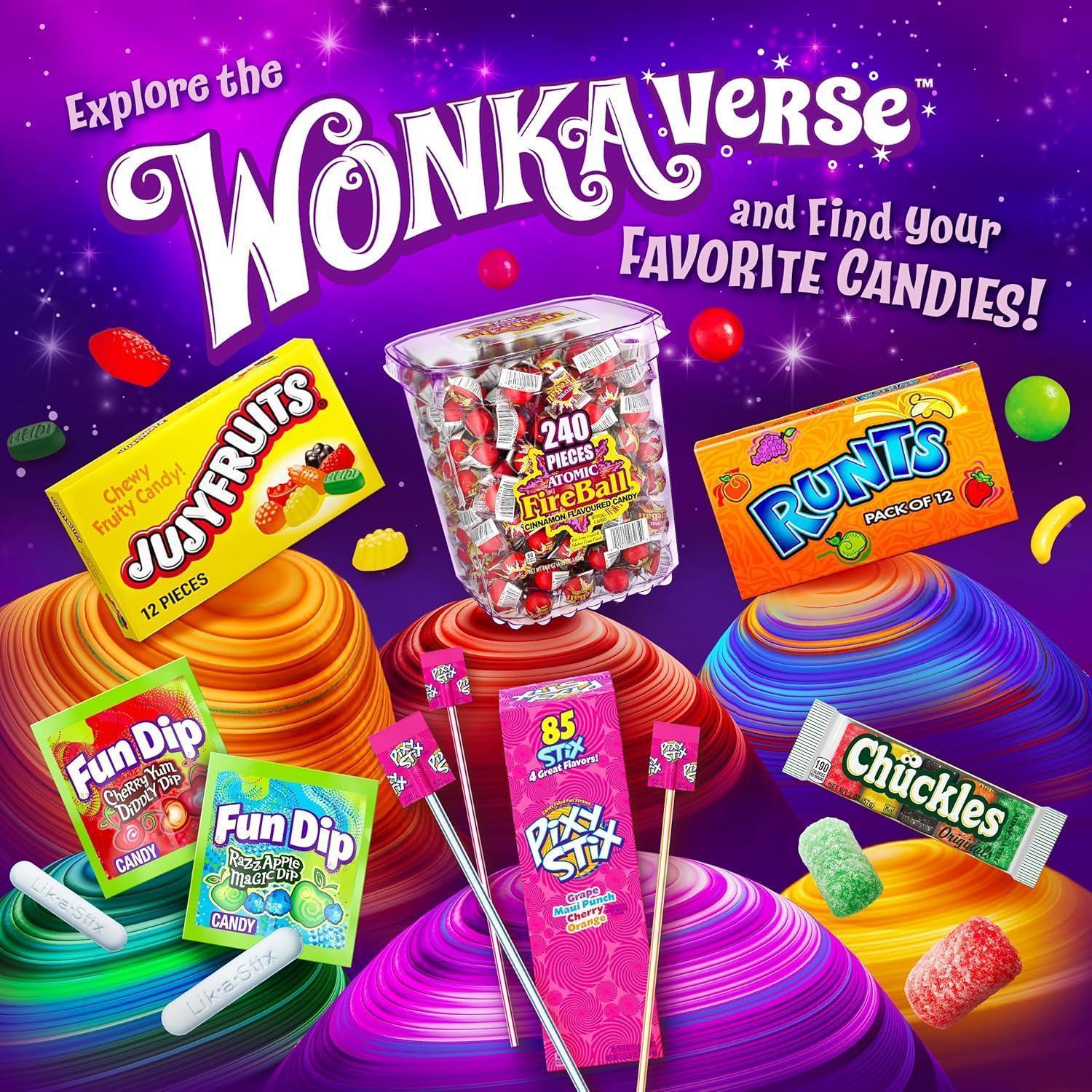 Wonka Spree Original Hard Candy – Streamlined Snack Drawer Staple, 12 oz Resealable Hard Candy