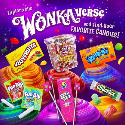 Wonka Spree Original Hard Candy – Streamlined Snack Drawer Staple, 12 oz Resealable Hard Candy
