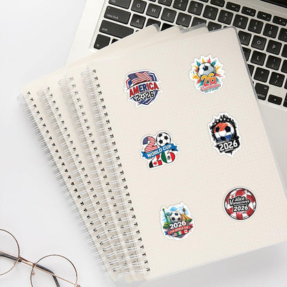 World Cup Football Soccer Stickers 50-Pack – Ready-to-Wrap Holiday Gift for Football Lovers, Coaches & Team Captains