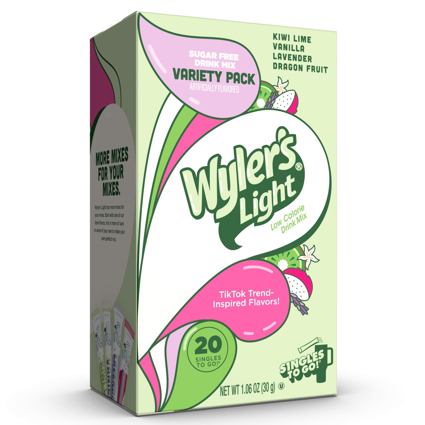 Wyler's Light Drink Mix – Shake-and-Go Water Enhancer for Coffee Shop Work Sessions and Commute Mornings