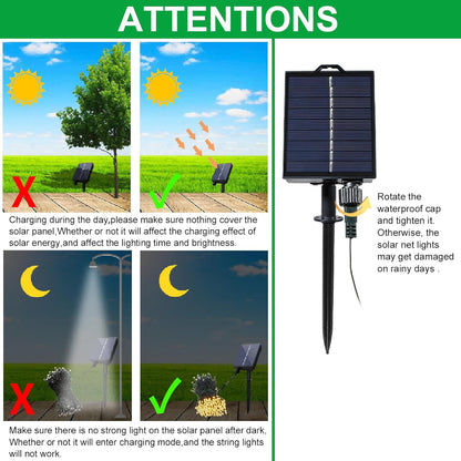 YAOZHOU Solar Mesh Holiday Lights – Unique Birthday Gift for Mom Who Enjoys Decorating the Garden Every Season