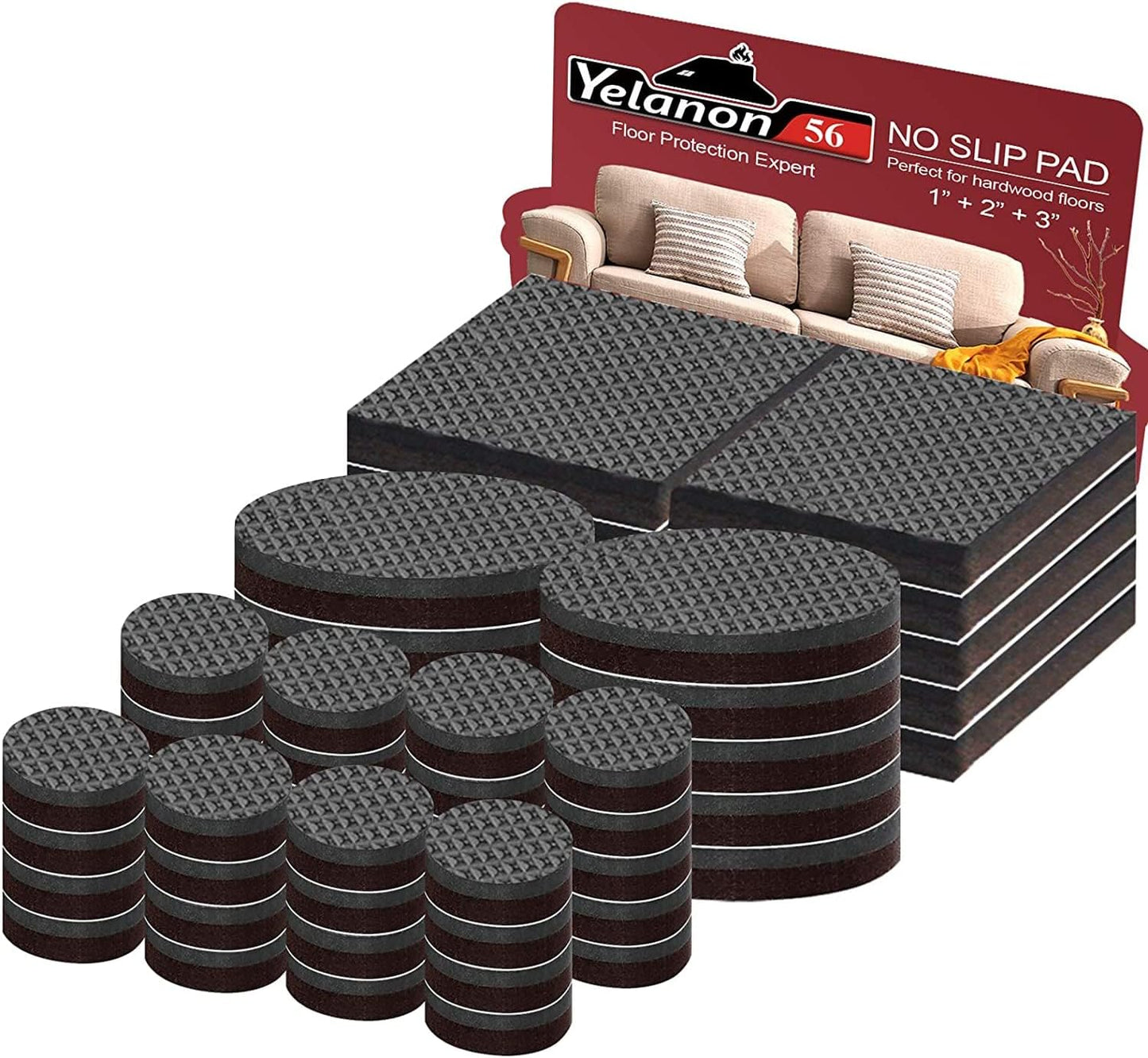 Yelanon Furniture Feet Pads – Pet and Kid Friendly Furniture Stoppers to Prevent Sliding Injuries