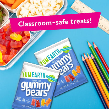 YumEarth Organic Gummy Bears – After School Kids Snack, Organic Individually Wrapped Gummies