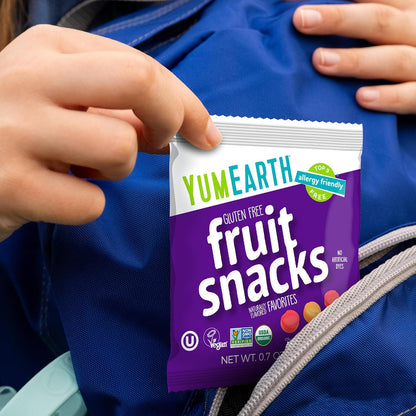 YumEarth Organic Gummy Snacks - Non Melting Snack for Picnics and Outdoor Adventures, 10 Count