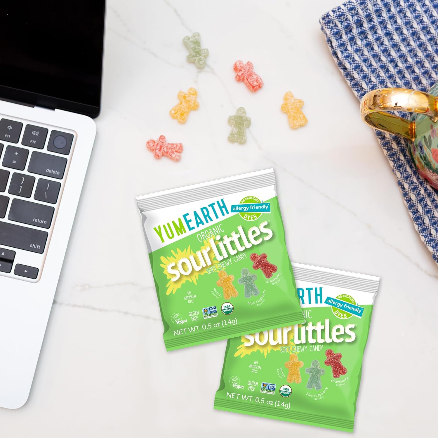 YumEarth Organic Sour Littles Chewy Candy – No Artificial Dyes Fruity Sour Snack for Kids Lunchboxes and Playdates