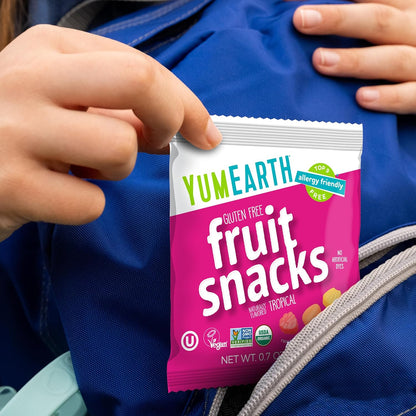 YumEarth Single Serve Fruit Snack Packs – Travel Snack for Road Trips and Adventures