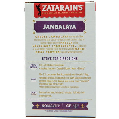 Zatarain's Jambalaya 8 oz Box – Pantry Friendly Dinner Solution for College Students and Young Adults