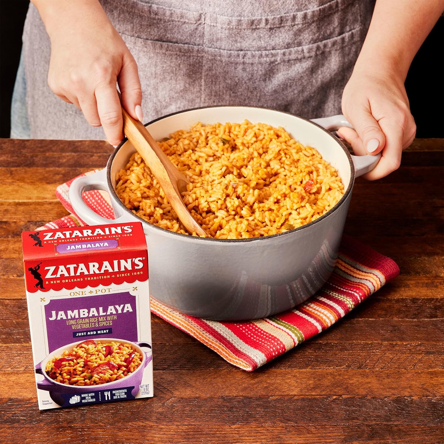 Zatarain's Jambalaya 8 oz Box – Pantry Friendly Dinner Solution for College Students and Young Adults
