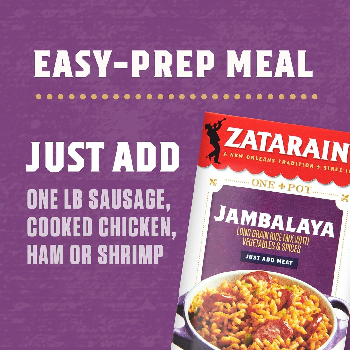 Zatarain's Jambalaya 8 oz Box – Pantry Friendly Dinner Solution for College Students and Young Adults