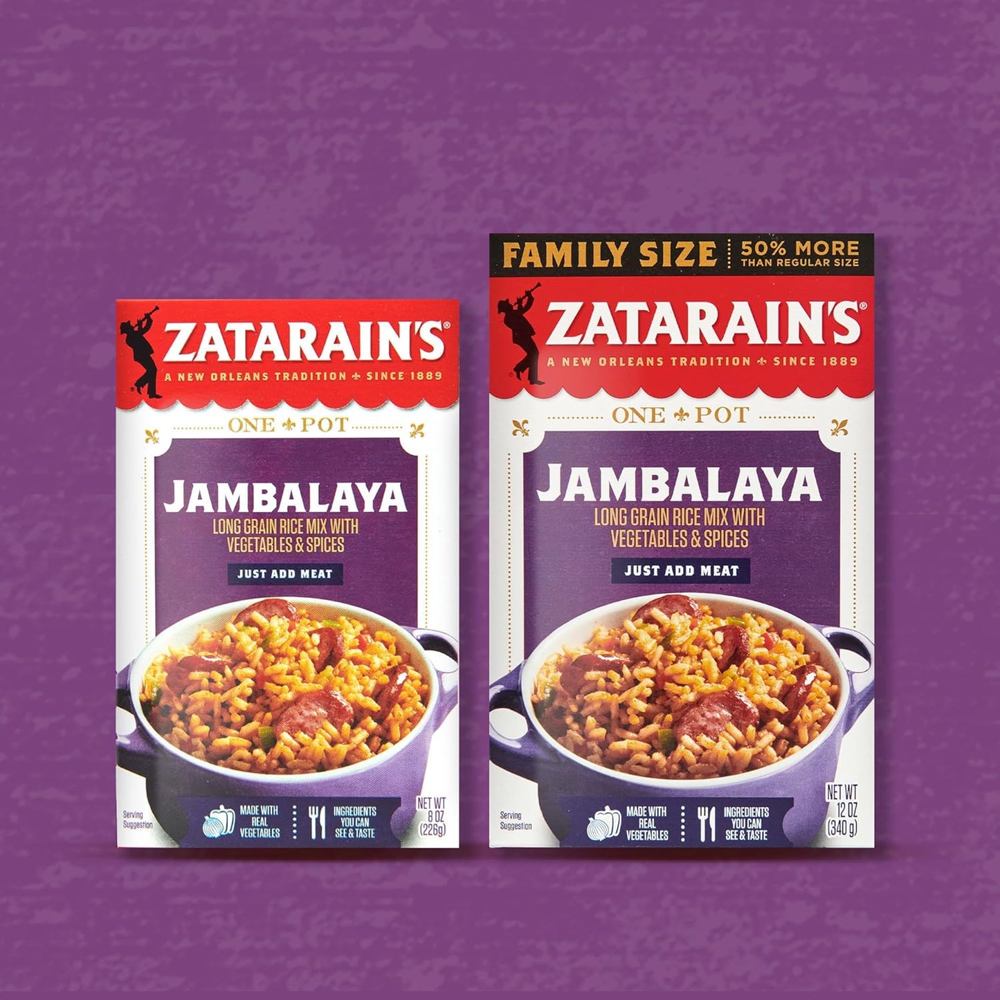 Zatarain's Jambalaya 8 oz Box – Pantry Friendly Dinner Solution for College Students and Young Adults