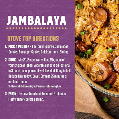 Zatarain's Jambalaya 8 oz Box – Pantry Friendly Dinner Solution for College Students and Young Adults