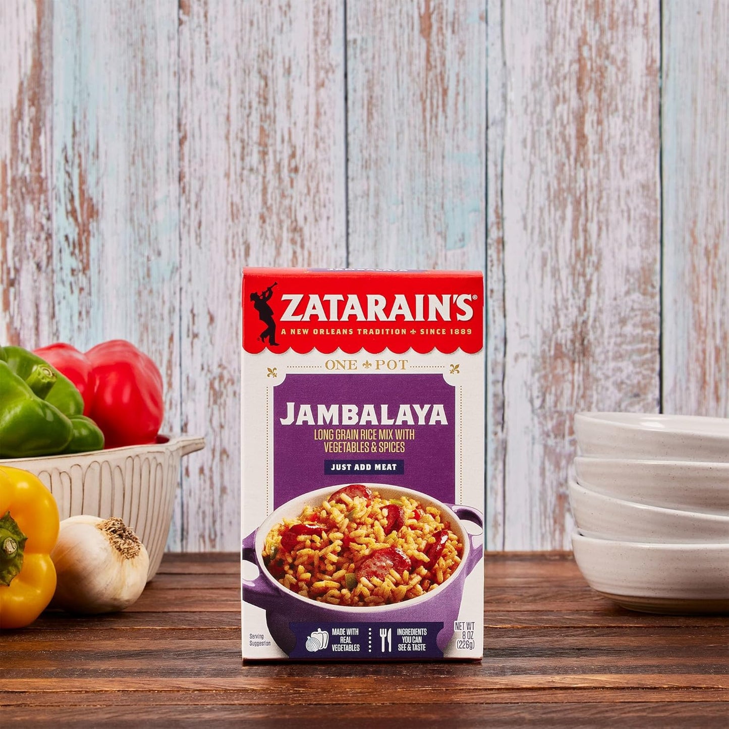 Zatarain's Jambalaya 8 oz Box – Pantry Friendly Dinner Solution for College Students and Young Adults