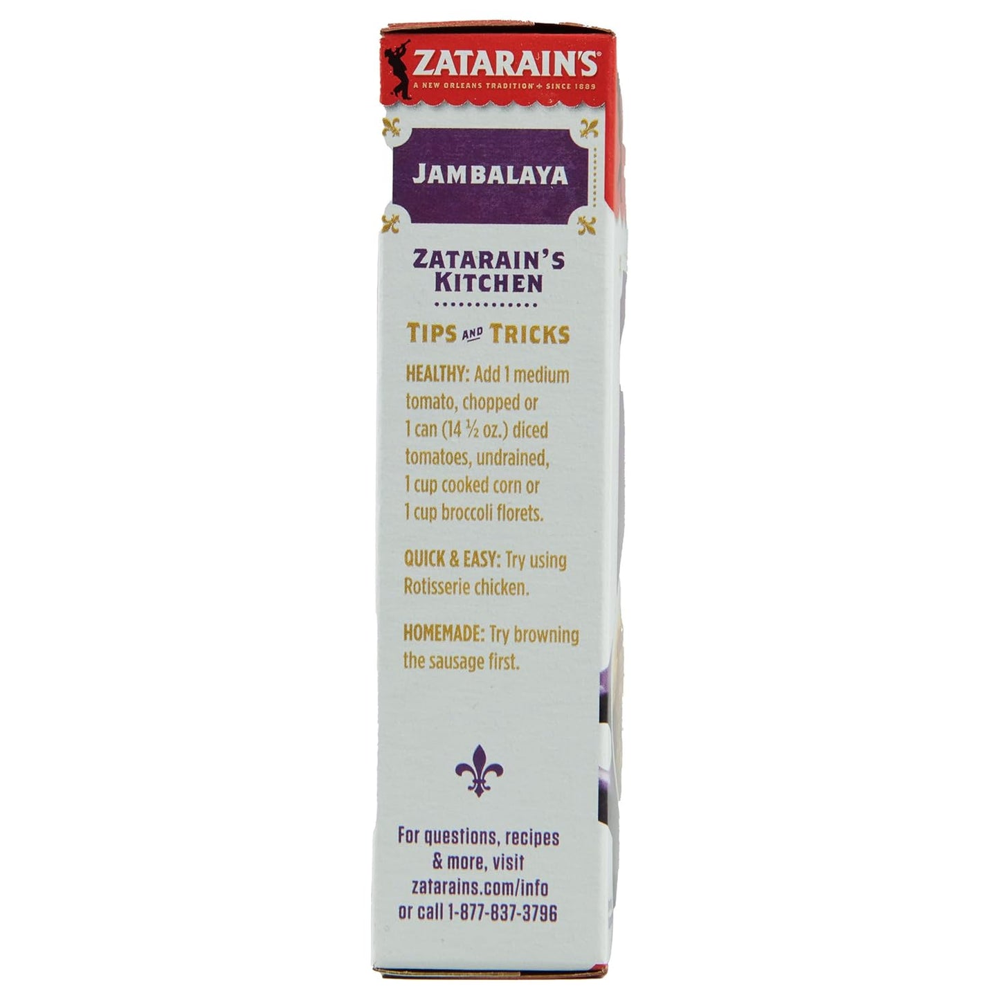 Zatarain's Jambalaya 8 oz Box – Pantry Friendly Dinner Solution for College Students and Young Adults