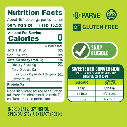 zero-calorie granulated powder form