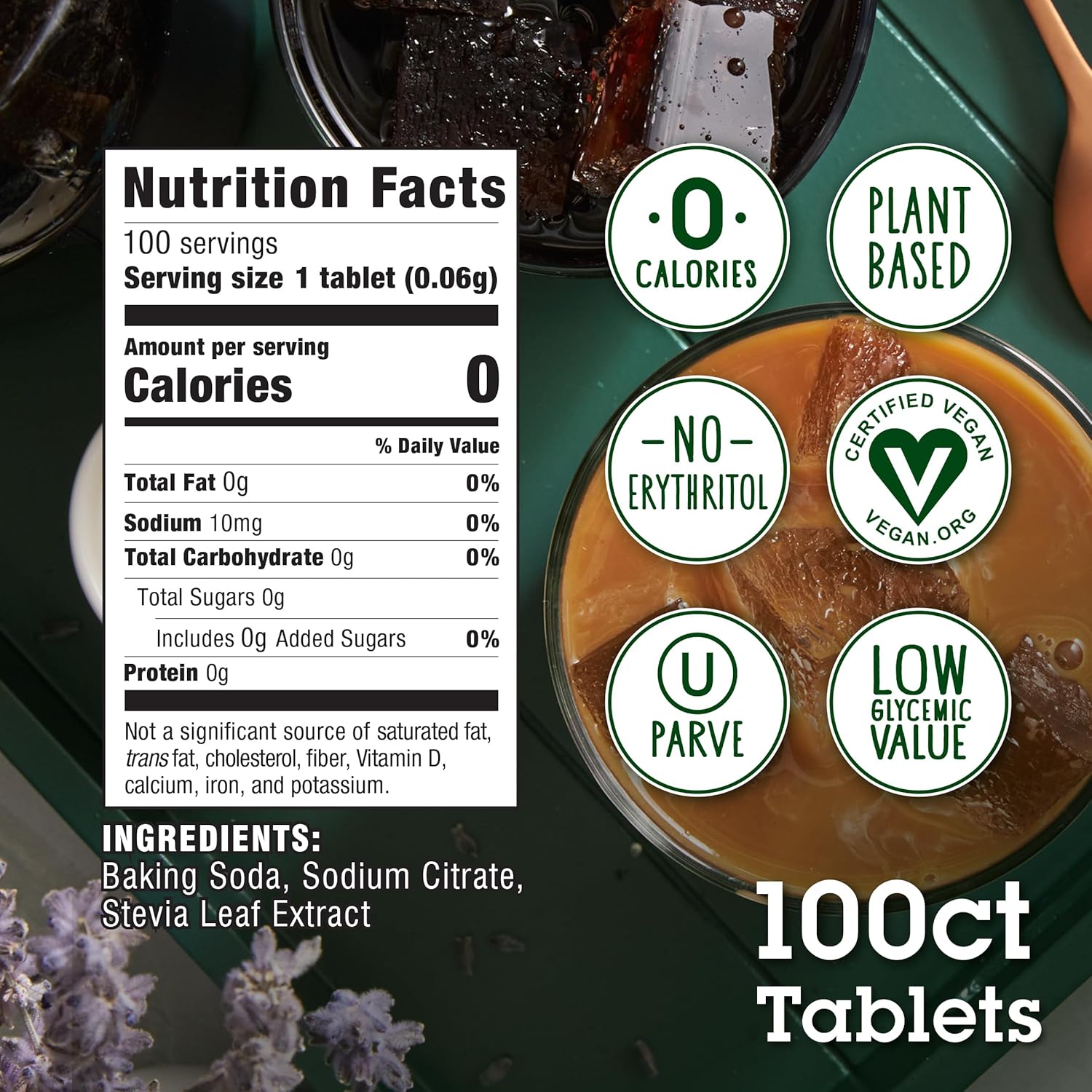 zero-calorie plant-based sweetener derived from stevia leaves