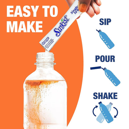 zero-sugar formulation sweetened with sucralose, aspartame, and acesulfame potassium