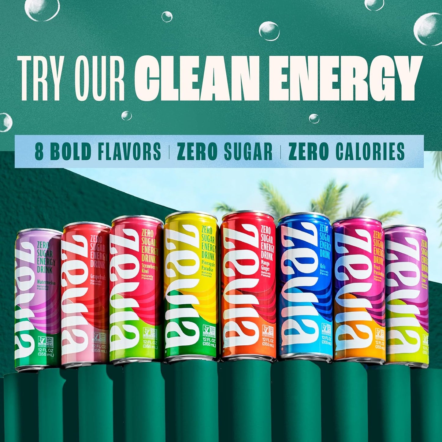 Zevia Zero Sugar Soda 6-Flavor Variety Pack – Zero Calorie Portable Soft Drink for Camping Trips and Patio Gatherings