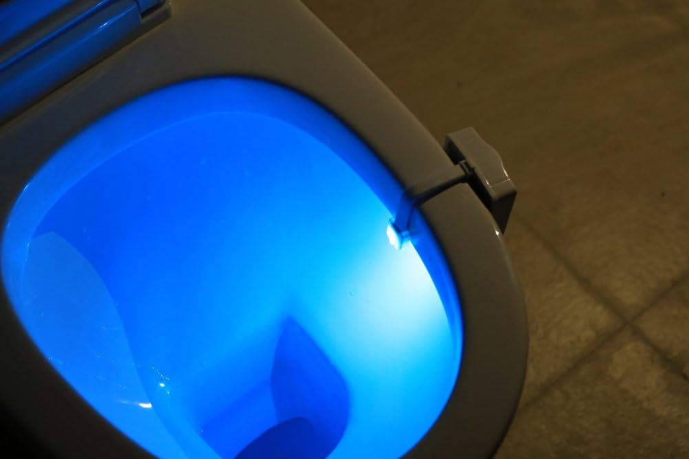 ZEZHOU Toilet Bowl Night Light – Child Friendly Bathroom Nightlight for Kids Room and Playroom, Battery Powered LED Potty Trainer