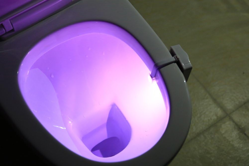 ZEZHOU Toilet Bowl Night Light – Child Friendly Bathroom Nightlight for Kids Room and Playroom, Battery Powered LED Potty Trainer