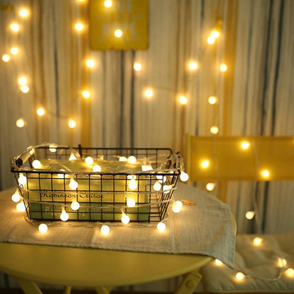 ZIMINGU Globe String Lights – Understated Scandinavian Style Fairy Lights for Intentional Living Spaces, Warm White USB Plug In
