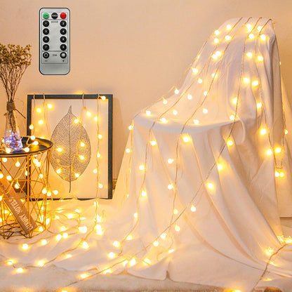 ZIMINGU Globe String Lights – Understated Scandinavian Style Fairy Lights for Intentional Living Spaces, Warm White USB Plug In
