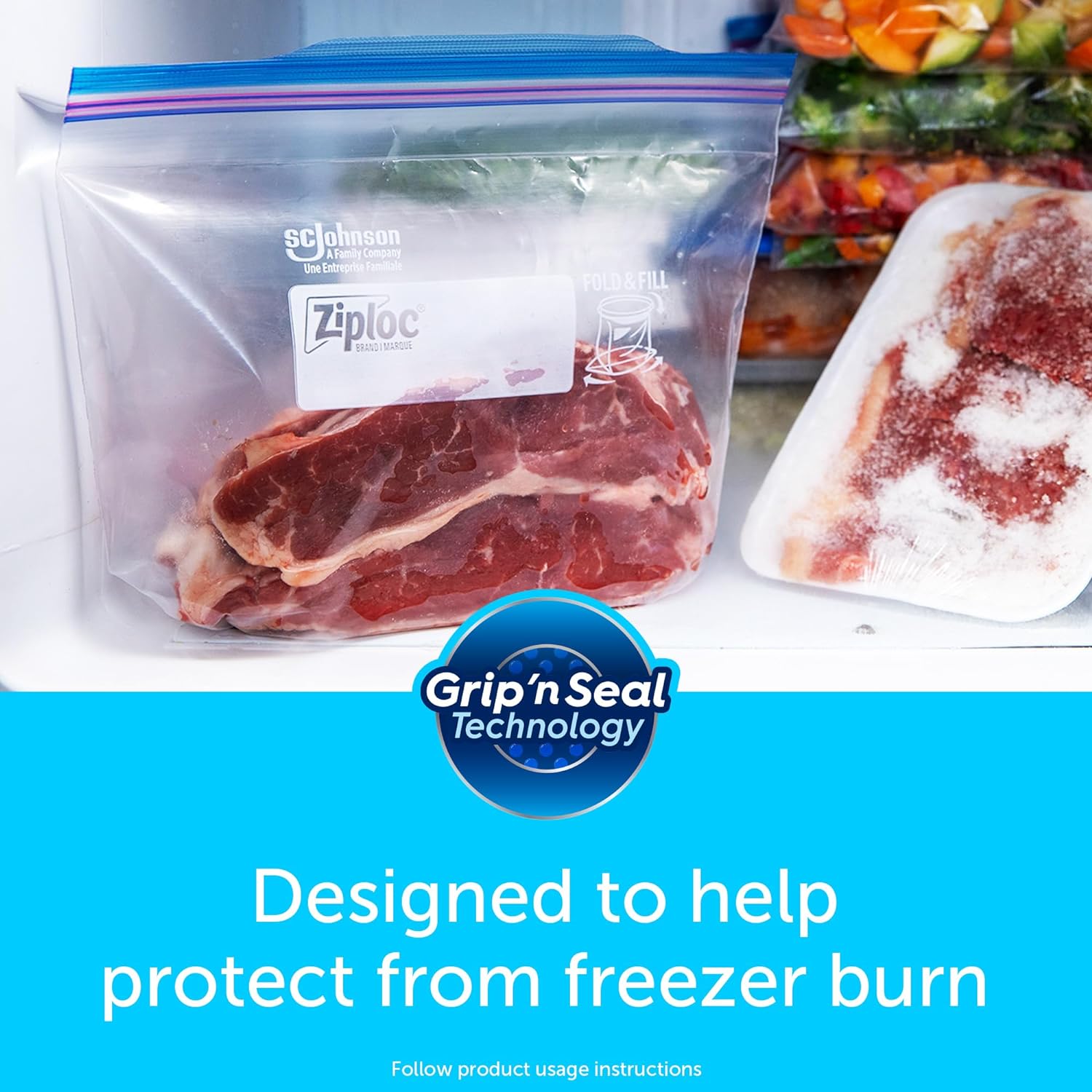Ziploc Gallon Food Storage Bags – 12-Week Freezer Burn Prevention for Wholesome Meal Planning