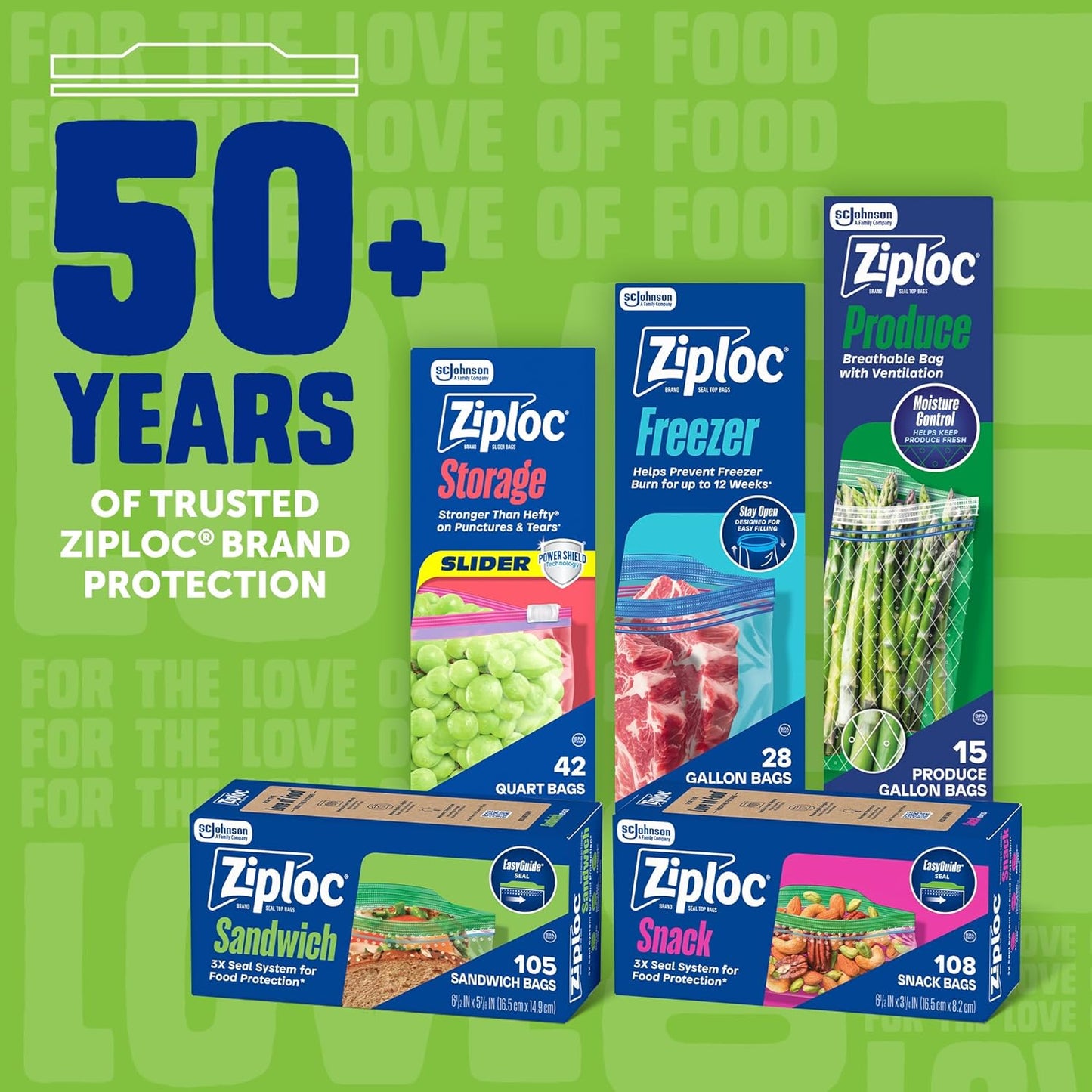 Ziploc Sandwich Bags for Streamlined Kitchen Organization – EasyGuide Seal Storage, Bulk Pack