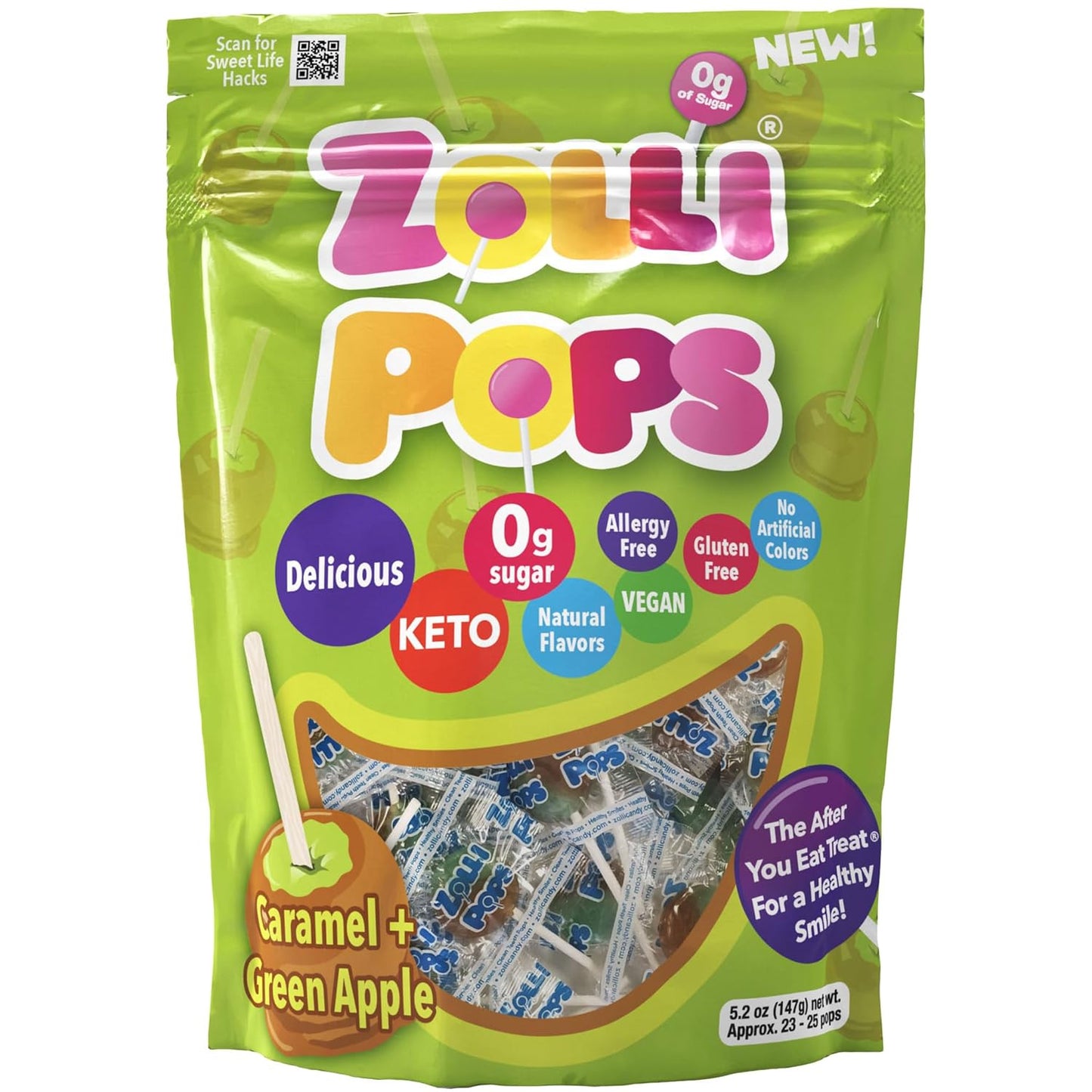 Zollipops Clean Label Hard Candy for Wellness Routines – No Maltitol, No Artificial Dyes Fruit Lollipops